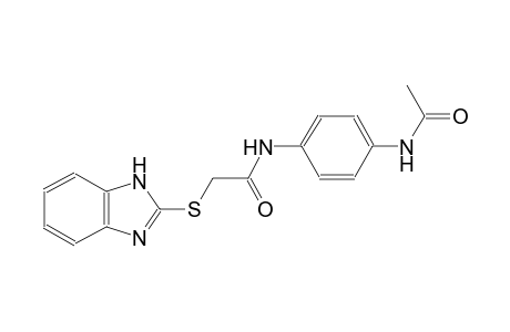 N-[4-(acetylamino)phenyl]-2-(1H-benzimidazol-2-ylsulfanyl)acetamide