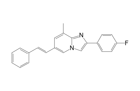 2-(p-Fluorophenyl)-8-methyl-6-[2'-phenylethenyl]-imidazo[1,2-a]pyridine
