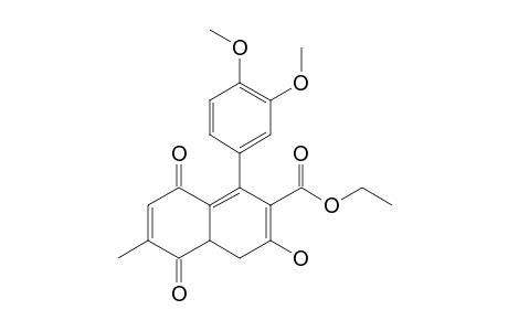 6-ETHOXYCARBONYL-5-(3,4-DIMETHOXYPHENYL)-7-HYDROXY-2-METHYL-1A,8-DIHYDRO-1,4-NAPHTHOQUINONE