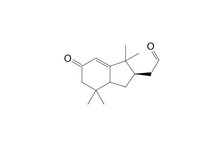 (-)-(3R,6R)-9-oxo-2,2,7,7-tetramethyl-3,6,7,8,9,11-hexahydro-1H-indene-3-acetaldehyde