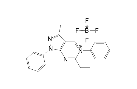 3-Methyl-1,5-diphenyl-6-ethyl-1H-pyrazolo[3,4-d]pyrimidinium tetrafluoroborate