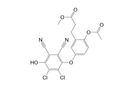 Benzenepropanoic acid, 2-(acetyloxy)-5-(2,3-dichloro-5,6-dicyano-4-hydroxyphenoxy)-, methyl ester
