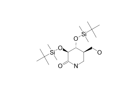 (3S,4R,5R)-3,4-DI-O-(TERT.-BUTYLDIMETHYLSILYLOXY)-5-(HYDROXYMETHYL)-PIPERIDIN-2-ONE