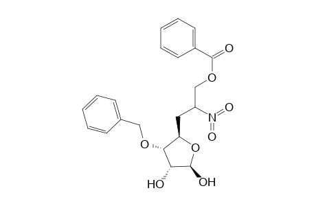 (2.beta.,3.alpha.,4.alpha.,5.beta.)-2,3-dihydroxy-4-benzyloxy-5-[(1'-benzoyloxymethyl-1'-nitromethyl)methyl]-2,3,4,5-tetrahydrofuran