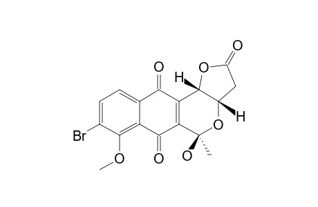 8-Bromo-5-hydroxy-7-methoxy-5-methyl-3,3a,5,11b-tetrahydro-2H-furo[3,2-b]naphtho[2,3-d]pyran-2,6,11-trione