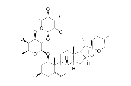 RUSCOGENIN-1-O-ALPHA-L-RHAMNOPYRANOSYL-(1->2)-BETA-D-FUCOPYRANOSID=OPHIOPOGONIN-B