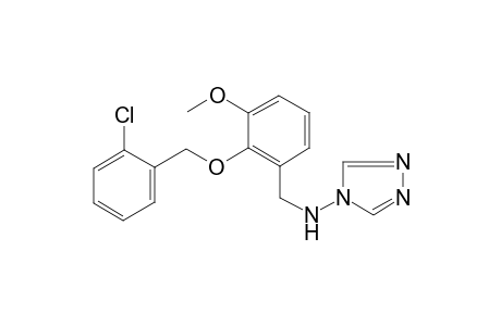 N-[[2-[(2-chlorophenyl)methoxy]-3-methoxy-phenyl]methyl]-1,2,4-triazol-4-amine