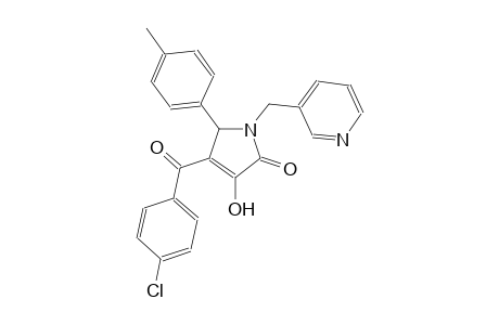 4-(4-chlorobenzoyl)-3-hydroxy-5-(4-methylphenyl)-1-(3-pyridinylmethyl)-1,5-dihydro-2H-pyrrol-2-one