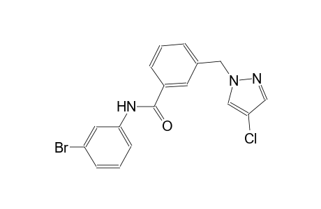 N-(3-bromophenyl)-3-[(4-chloro-1H-pyrazol-1-yl)methyl]benzamide