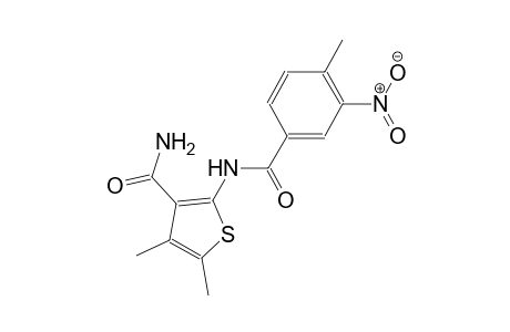 4,5-dimethyl-2-[(4-methyl-3-nitrobenzoyl)amino]-3-thiophenecarboxamide
