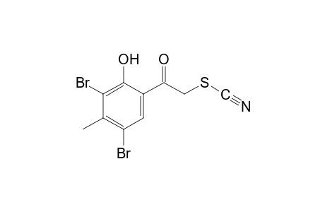 thiocyanic acid, 3,5-dibromo-2-hydroxy-4-methylphenacyl ester