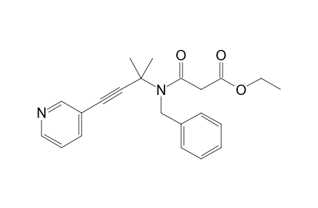 N-Benzyl-N-(1,1-dimethyl-3-pyridin-3-ylprop-2-ynyl)malonamic acid ethyl ester