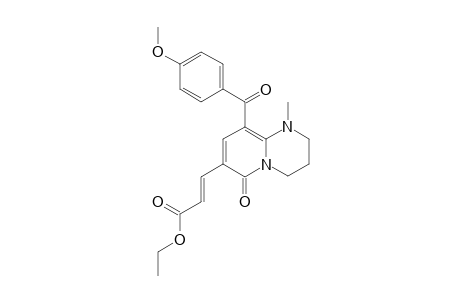 7-[(E)-ETHOXYCARBONYLVINYL]-9-(PARA-METHOXYBENZOYL)-1-METHYL-1,2,3,4-TETRAHYDROPYRIDO-[1,2-A]-PYRIMIDIN-6-ONE