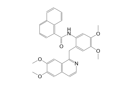 N-{2-[(6,7-dimethoxy-1-isoquinolinyl)methyl]-4,5-dimethoxyphenyl}-1-naphthamide