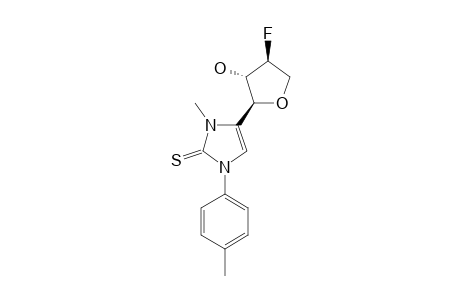 4-(3'-DEOXY-3'-FLUORO-ALPHA-L-THREOFURANOSYL)-1,3-DIHYDRO-3-METHYL-1-PARA-TOLYL-2H-IMIDAZOLE-2-THIONE