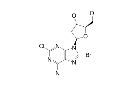 6-AMINO-8-BROMO-2-CHLORO-9-(2'-DEOXY-BETA-D-ERYTHRO-PENTOFURANOSYL)-9H-PURINE;8-BROMO-2-CHLORO-2'-DEOXYADENOSINE