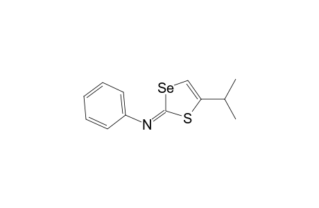 Benzenamine, N-[5-(1-methylethyl)-1,3-thiaselenol-2-ylidene]-