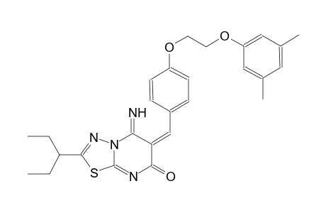 (6E)-6-{4-[2-(3,5-dimethylphenoxy)ethoxy]benzylidene}-2-(1-ethylpropyl)-5-imino-5,6-dihydro-7H-[1,3,4]thiadiazolo[3,2-a]pyrimidin-7-one