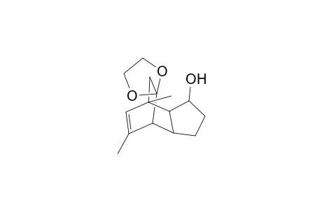 1',11'-Dimethylspiro[1,3-dioxolane-2,8'-endo-tricyclo[5.2.2.0(2,6)]undec-10'-en]-3'-ol