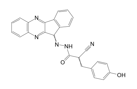 2-Cyano-3-(4-hydroxyphenyl)-N'-(11H-indeno[1,2-b]quinoxalin-11-ylidene)acrylohydrazide
