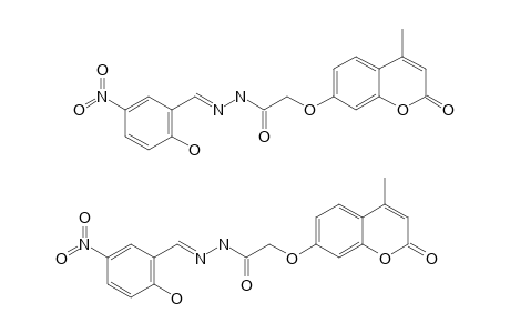 (E)-N'-(2-HYDROXY-5-NITROBENZYLIDENE)-2-(4-METHYL-2-OXO-2H-CHROMEN-7-YLOXY)-ACETOHYDRAZIDE