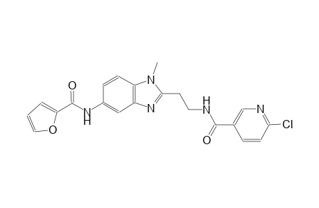 3-pyridinecarboxamide, 6-chloro-N-[2-[5-[(2-furanylcarbonyl)amino]-1-methyl-1H-benzimidazol-2-yl]ethyl]-