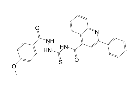 N-{[2-(4-methoxybenzoyl)hydrazino]carbothioyl}-2-phenyl-4-quinolinecarboxamide