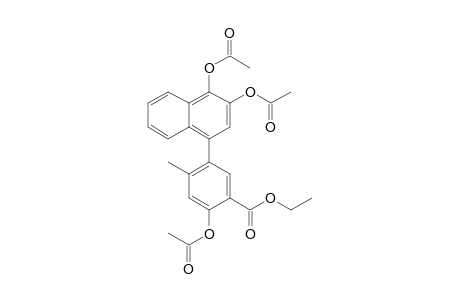2-Acetoxy-5-(3,4-diacetoxy-1-naphthyl)-4-methyl-benzoic acid ethyl ester