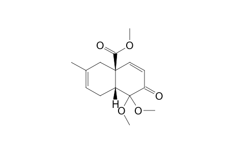 (4aS,8aR)-7-keto-8,8-dimethoxy-3-methyl-4,8a-dihydro-1H-naphthalene-4a-carboxylic acid methyl ester