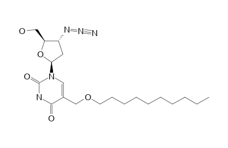 1-(3-AZIDO-2,3-DIDEOXY-BETA-D-ERYTHRO-PENTOFURANOSYL)-5-(DECYLOXY-METHYL)-URACIL