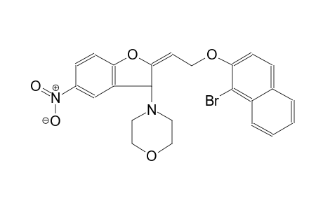 morpholine, 4-[(2E)-2-[2-[(1-bromo-2-naphthalenyl)oxy]ethylidene]-2,3-dihydro-5-nitrobenzofuranyl]-