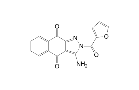 3-Amino-2-(furan-2-carbonyl)-2H-benzo[f]-indazole-4,9-dione