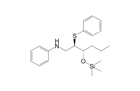 (+)-N-[(2'R,3'S)-2'-Phenylthio-3'-trimethylsilyloxyhexyl]aniline