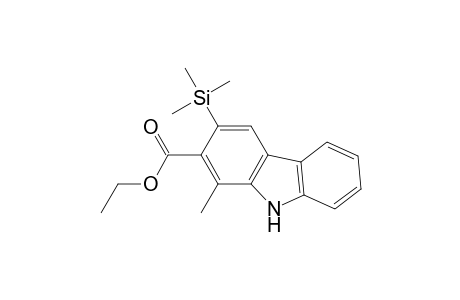 9H-Carbazole-2-carboxylic acid, 1-methyl-3-(trimethylsilyl)-, ethyl ester
