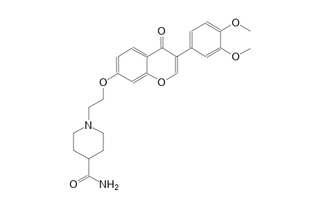 4-piperidinecarboxamide, 1-[2-[[3-(3,4-dimethoxyphenyl)-4-oxo-4H-1-benzopyran-7-yl]oxy]ethyl]-