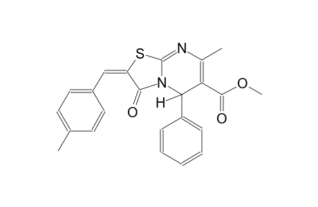5H-thiazolo[3,2-a]pyrimidine-6-carboxylic acid, 2,3-dihydro-7-methyl-2-[(4-methylphenyl)methylene]-3-oxo-5-phenyl-, methyl ester, (2E)-