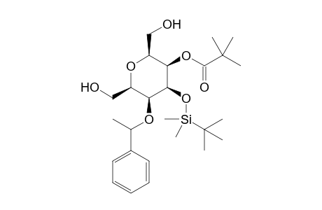 (4.beta.-(tert-Butyldimethylsilyloxy)-2.beta.,6.beta.-bishydroxymethyl-5.beta.(1'-phenylethoxy)-tetrahydropyran-3.beta.-yl)pivaloate
