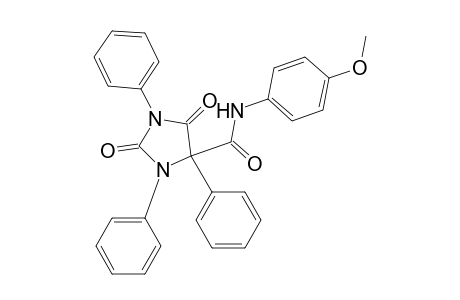 4-Imidazolidinecarboxamide, N-(4-methoxyphenyl)-2,5-dioxo-1,3,4-triphenyl-