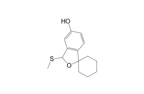 1,1-Pentamethylene-3-(methylthio)-5-hydroxy-1,3-dihydroisobenzofuran