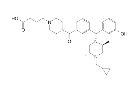 4-(4-{3-[(R)-((2S,5R)-4-Cyclopropylmethyl-2,5-dimethyl-piperazin-1-yl)-(3-hydroxy-phenyl)-methyl]-benzoyl}-piperazin-1-yl)-butyric acid