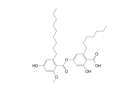 4-(4'-hydroxy-2'-methoxy-6'-nonylbenzoyloxy)-6-heptyl-2-hydroxybenzoic acid