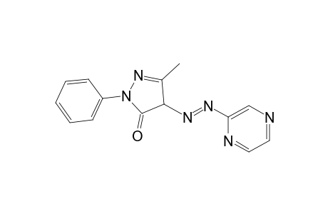 3H-pyrazol-3-one, 2,4-dihydro-5-methyl-2-phenyl-4-[2-(2-pyrazinyl)diazenyl]-