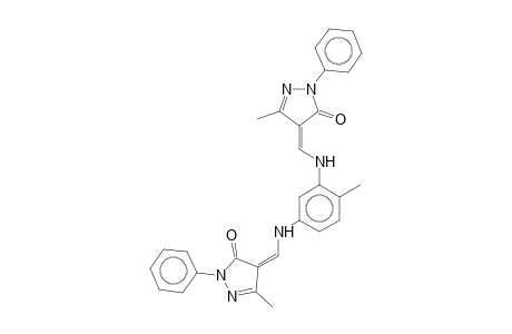 2,4-Bis(3-methyl-5-oxo-1-phenyl-2-pyrazolin-4-ylidenemethylamino)toluene