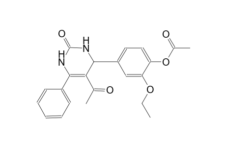 4-(5-acetyl-2-oxo-6-phenyl-1,2,3,4-tetrahydro-4-pyrimidinyl)-2-ethoxyphenyl acetate