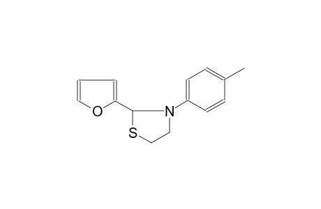 thiazolidine, 2-(2-furanyl)-3-(4-methylphenyl)-