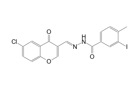 N'-[(E)-(6-chloro-4-oxo-4H-chromen-3-yl)methylidene]-3-iodo-4-methylbenzohydrazide