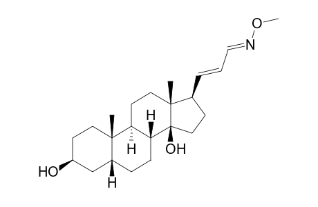 (E,E)-17.beta.[3-(Methoxyimino)-1-propenyl]-5.beta.-androstane-3.beta.,14.beta.-diol