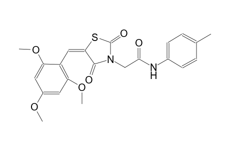 2-[(5E)-2,4-dioxo-5-(2,4,6-trimethoxybenzylidene)-1,3-thiazolidin-3-yl]-N-(4-methylphenyl)acetamide