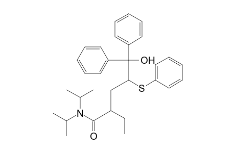 Benzenepentanamide, .alpha.-ethyl-.delta.-hydroxy-N,N-bis(1-methylethyl)-.delta.-phenyl-.gamma.-(phenylthio)-