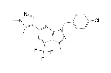 1H-pyrazolo[3,4-b]pyridine, 1-[(4-chlorophenyl)methyl]-6-(1,5-dimethyl-1H-pyrazol-4-yl)-3-methyl-4-(trifluoromethyl)-